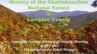 Chattahoochee Forest History