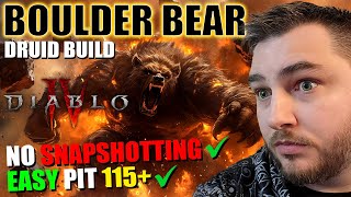 Diablo 4 - BOULDER Bear Druid Build (NO SNAPSHOTTING) Super tanky and fun to play!