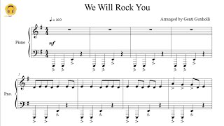 We Will Rock You by Queen (Piano Solo/Sheets)