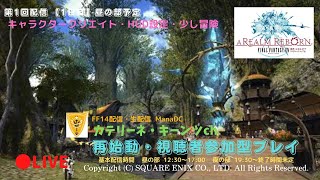 FF14配信  1回目  プレイ日数  1日目  キャラクリ　HUD設定　ちょっと冒険