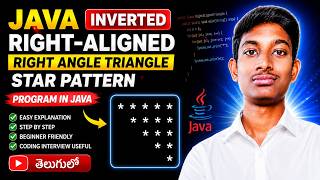 Inverted Right Aligned Right Angle Triangle Pattern in Java | Star Pattern | PART 4
