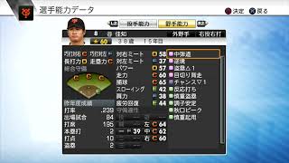 【プロスピ2011選手能力】巨人 8 谷佳知選手