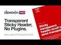 How to Create a Transparent Sticky Header in Elementor