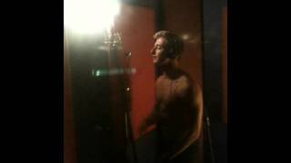 Antoine tracking vocals at The Hut