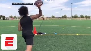 Colin Kaepernick shows off passing skills in workout | ESPN