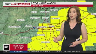 Tornado watch in effect for parts of North Texas through Friday evening