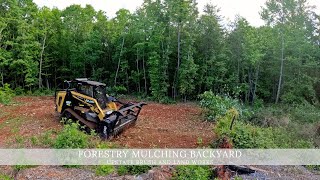 Forestry Mulching Backyard Wood Piles