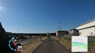 多摩川サイクリングロード 是政橋から福生 8/11 昭島 多摩大橋