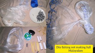 Diy fishing net making homemade full Malayalam