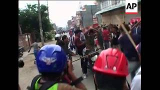 Angry residents clash with Maoist protesters