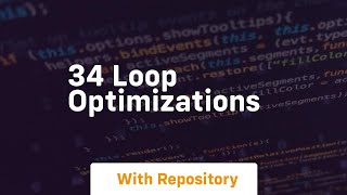 34 loop optimizations