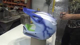 Airbrush lightning f/x on helmet