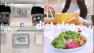 【Diet vlog】遂にダイエット成功🍑1か月で-5kg＆太もも-7㎝した女子大生のダイエット法🌟