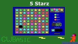 GWBasic: 5 Starz