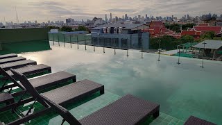 Checking out the pool at the Chillax Heritage Hotel in Bangkok #🏊‍♀️