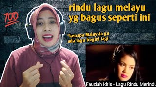 Fauziah Idris - Lagu Rindu Merindu | 🇮🇩 REACTION