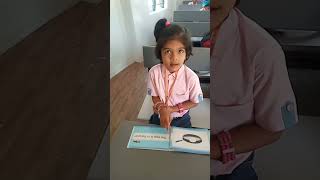 LKG student Reading the sentence in Anikethana school Tumkur