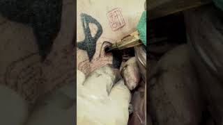 幸 - Chinese Calligraphy Tattoo Process - Joey Pang  #tattooing #tattooprocess #calligraphy