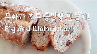 집에서 무화과 호두 통밀빵 만들기! (이스트빵 어렵지 않아요!!) Fig and Walnut loaf