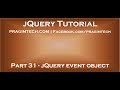 jQuery event object