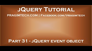 jQuery event object
