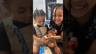 Cardi B & Offset Son Wave Doesn’t Wanna Share MarshMallows With His Big Sister K
