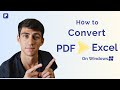 How to Convert PDF to Excel on Windows | Wondershare PDFelement