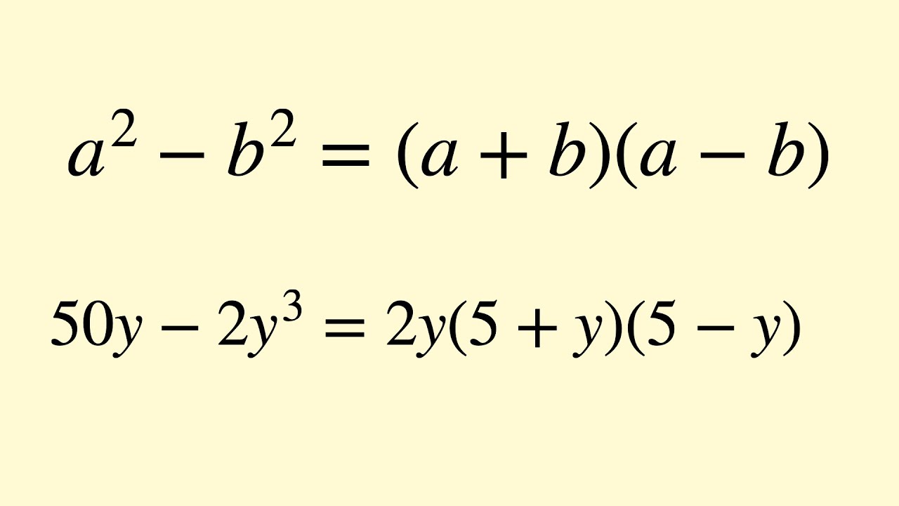 The Difference Of Two Squares - GCSE Mathematics - YouTube