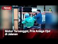 Motor Tersenggol, Pria Aniaya Ojol di Jalanan