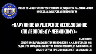 Наружное акушерское исследование (по Леопольду-Левицкому)