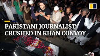 Journalist crushed under truck carrying former Pakistan prime minister Imran Khan during march