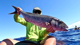 Kayak Fishing For BIG Ukus And More! | Bottom Fishing And Live Baiting From A Kayak In Hawaii