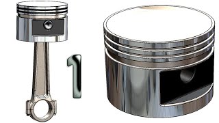 1- Project 14| Piston 2 | :Piston head - SolidWorks Tutorial -