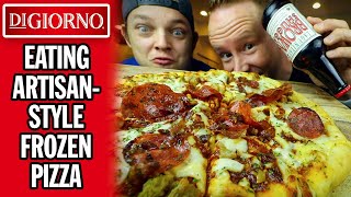 Eating Digiorno's Artisan-Style 4-Meat Pizza