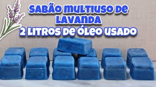 SABÃO MULTIUSO DE LAVANDA COM 2 LITROS DE ÓLEO USADO BEM FÁCIL