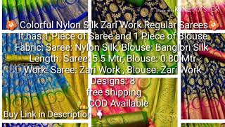 Nylon Silk Zari Saree/ Rs 1400/ Episode-39