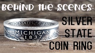 How to Make a Silver Michigan Quarter Coin Ring - Short TikTok Video