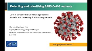 Module 2.6 - Detecting and prioritizing SARS-CoV-2 variants