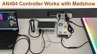 Connect AN404 Artnet LED controller and led pixel light with Madshow software