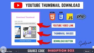 YouTube Thumbnail Download Mini Project Using HTML CSS JavaScript And PHP
