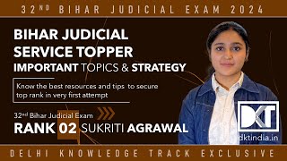 Rank 2, 32nd Bihar Judicial Exam | Important Topics  For Bihar Judicial Exam | By Sukriti Agrawal