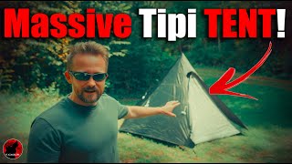 Huge Japanese Tipi Tent - DOD Outdoors Ichi One Pole Tent - Medium Size First Look and Preview