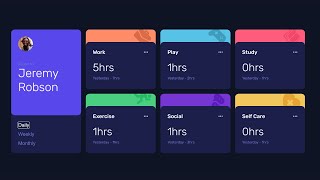 Time Tracking Dashboard | Frontend Mentor Challege (HTML, CSS, & JavaScript)