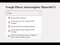 Google Autoplaces Material UI