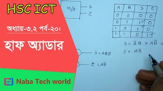 HSC ICT Tutorial Chapter-3.2 Part-20: হাফ অ্যাডার সম্পর্কে বিস্তারিত | Half Adder