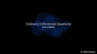 ODE E12 Euler's Method
