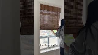 LazBlinds No Tools No Drill Cordless Bamboo Roman Shades