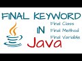 Final in Java | Final keyword program in java tutorial