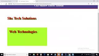 Css3 Tutorial For Beginners - 12| Text Shadow Effects and Box Shadow Effects In Css | Shadow Effects