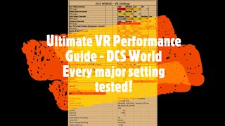Ultimate VR Performance Guide - DCS World - FPS Chart